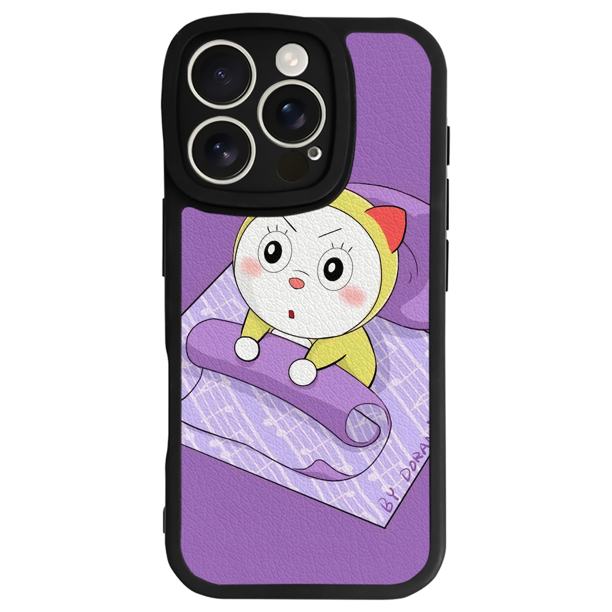 （画像用） ドラえもん Doraemon 【iPhone 16シリーズ対応】シリコンスマホケース（レザー調） 材質：シリコン
